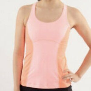 lululemon racerback tank - coral/bright pink